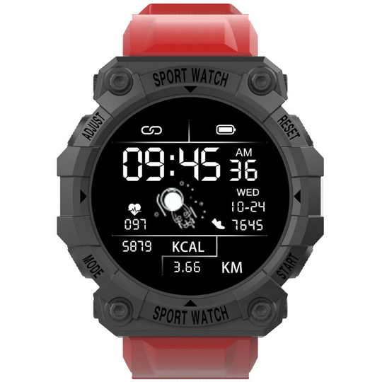 Superseller - FD68S 1.44in Intelligent Watch Sports Smartwatch Heart Rate Sleep Monitoring Sedentary Remind Wristband, Red - Red