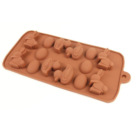Easter Eggs Rabbit Silicone Mould Baking Chocolate Ice Cubes Wax Melts - 1 Pack