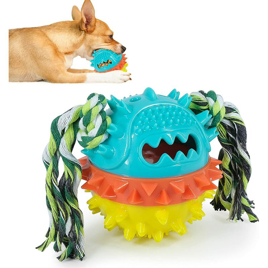 Dog Chew Toy, Multifunctional Pet Toy Molar Cower Toys, Teeth Cleaning Rubber Ball Toy for DogsDog Chew Toy (yoy)