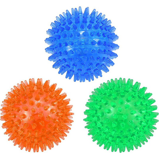 3 Pack Dog Squeak Balls, Dog Chew Ball, Pool Float Toy, Puppy Throwing Toy, Boredom Chew Toy