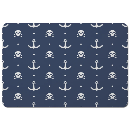 Vanessa Anchor with Skull and Bones Cork Placemat