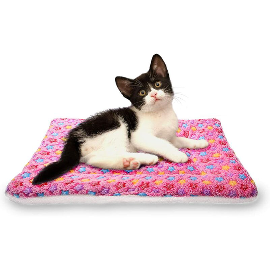 Soft Sleeping Pet Dog & Cat Blankets 4 Size 4 Color (Pink Thicker, Medium Soekavia