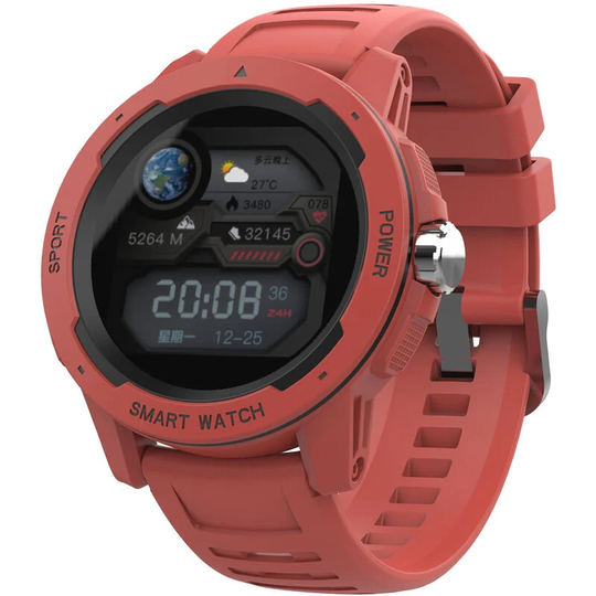 HT6 Smart Watch Fitness Tracker bt Bracelet Smart Sports Band Heart Rate Sleep Monitoring Wristband Touch Screen IP68 Waterproof Message Push (Red)