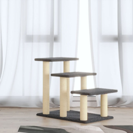Cat Tree with Sisal Scratching Posts Dark Grey 50.5 cm