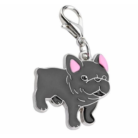Cute Pet Dog Metal Collar Pendant Clasp Dog Tag Collar Pendant Pet Accessory (Black)