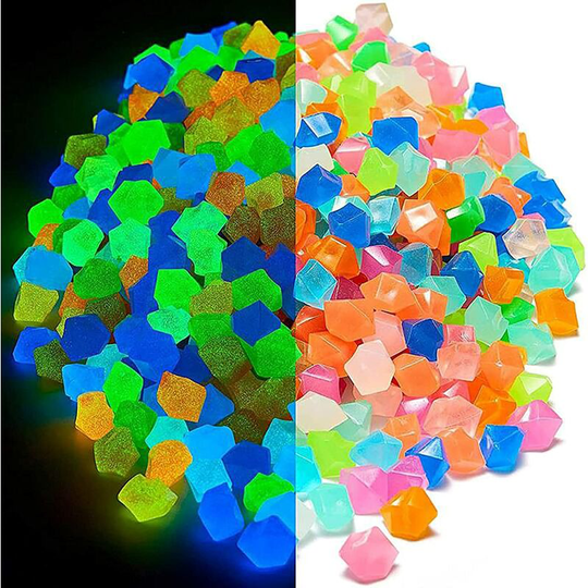Betterlifegb - Gravel for Garden 300pcs Glow in The Dark Luminous Stones for Backyard Fish Tank Aquarium Walkway Decor,BR-Vie