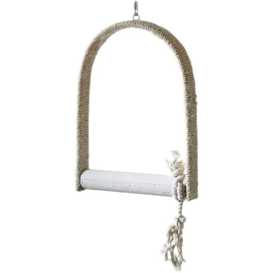 Flamingo - Bird Toy Sisal Swing xl 26x10x48 cm Beige