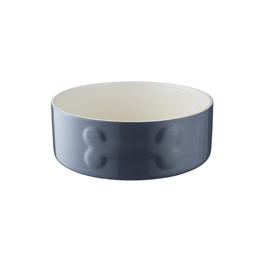 Dog Bowl - Quality Ceramic - 15cm - Grey - Grey - Mason Cash