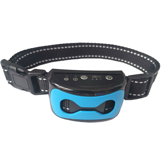 Muff - Anti Bark Dog Collar Rechargeable, Stop Dog Barking Deterrent Device with Vibration (light blue)