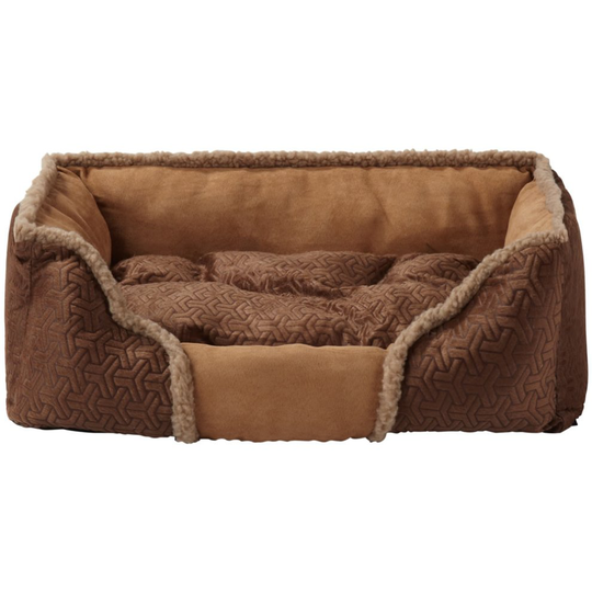 (X-Large, Brown) Bunty Kensington Dog Bed | Fleece Pet Bed