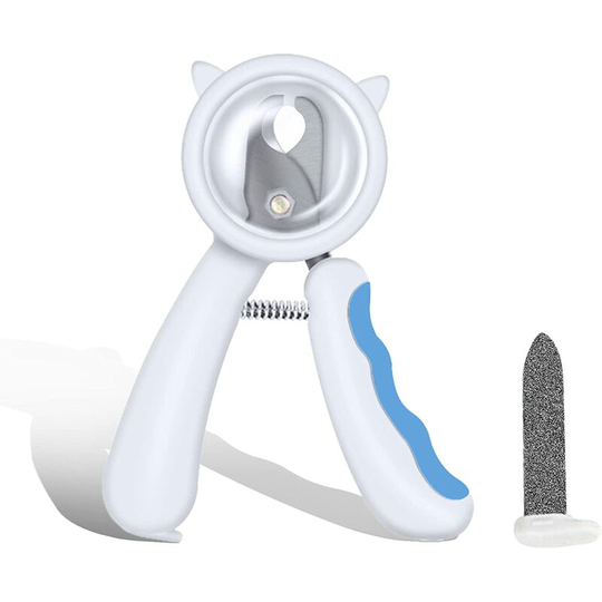 Aougo - Pet Nail Clippers, Splash Resistant Dog and Cat Nail Clippers with Safety Guards Free Nail File with Sturdy Non-Slip Handles for Large and