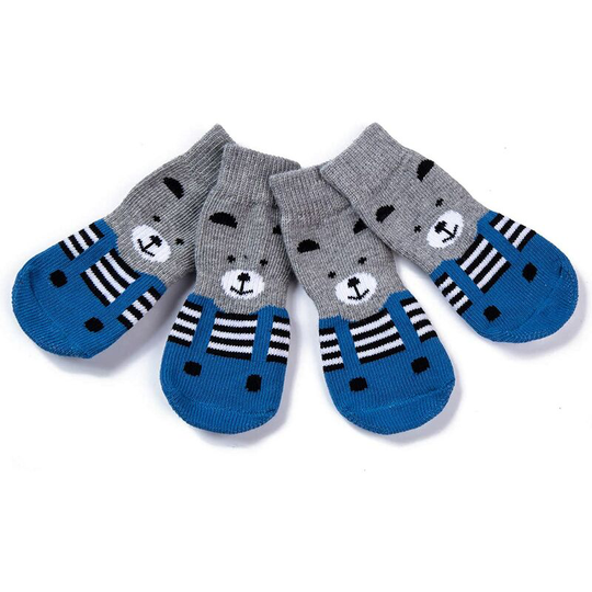 4 Pack Non-Slip Dog Socks,Protect Pet's Paws and Interior Floors with Rubber Pads for Medium and Large Dogs.4XL