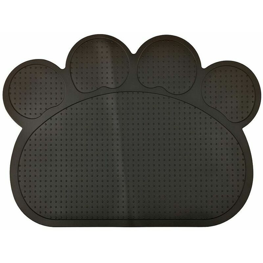 Monly - Black Cat Paw Shape Silicone Litter Mat Litter Mat 40 x 30cm
