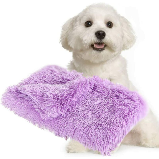 Soft Dog Blanket Fleece Washable Cat Carpet (m, Purple)