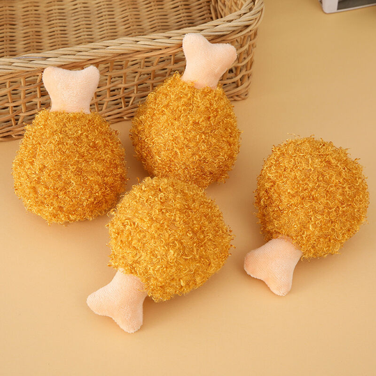 4 pcs Pet supplies Plush chicken legs, molars, teeth cleaning, bite resistant dogs, relieving boredom and self congratulation, training, phonation,
