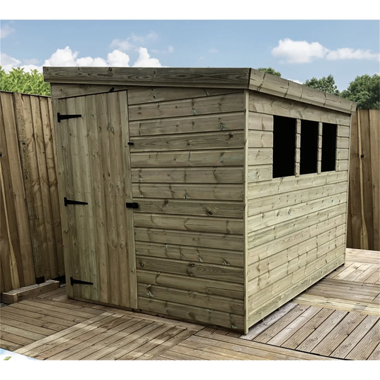 Rockefeller 7 ft. W x 5 ft. D Solid Wood Garden Shed