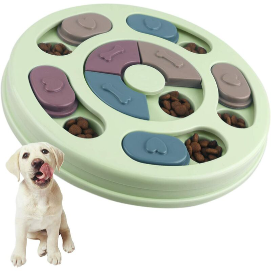 Intelligence Dog Toys Dog Food Puppy Toys, Slow Dog Toys, Non-Slip Puzzle Toys for Dogs, Puppies and Cats (Green) - Langray