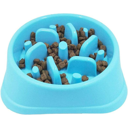 Slow Feeding Bowl for Cats and Dogs, Made of Environmentally Friendly Materials, Non-Slip, Slows Food Eating 18.5x45cm (Green)