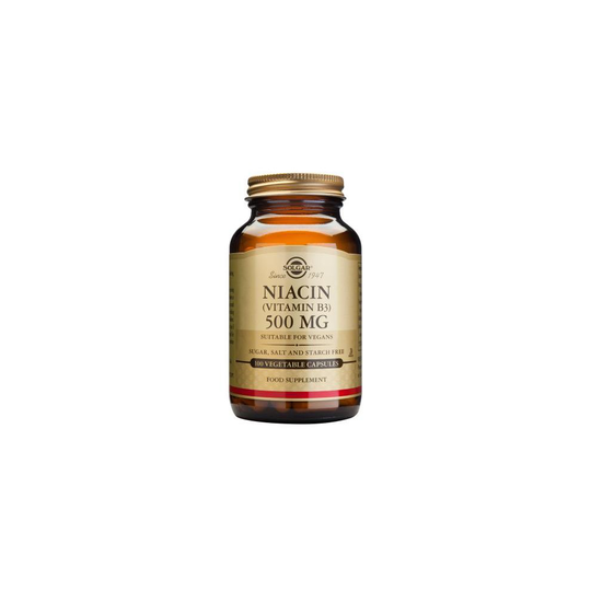 Solgar Niacin 500 mg Vegetable Capsules (Vitamin B3) , 100