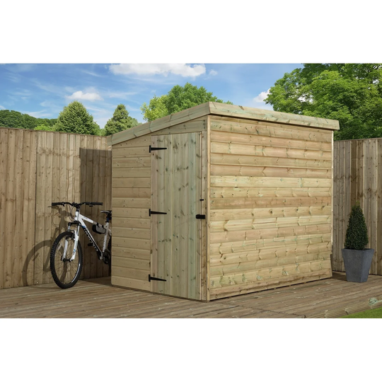 Brisbane 7 Ft. W x 8 Ft. D Shiplap Pent Wooden Shed