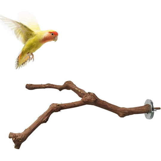 Parrot Perches, Birds Stand Pole Natural Wild Grape Stick Grinding Paw Climbing Standing Cage Accessories Toy Branches for Parakeet, Budgies,