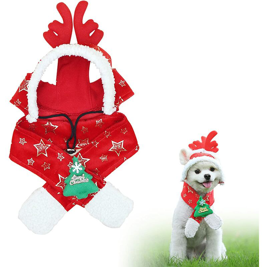 FVO - Dog Cat Christmas Costume Outfit 2 Cat Pet Dog Clothes