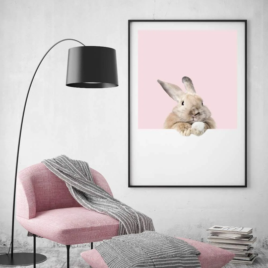 Rabbit Peeking Painting