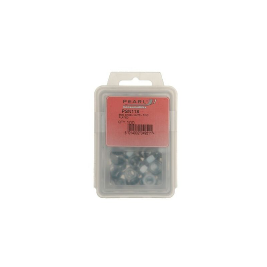 Pearl Consumables - Steel Nuts - M8 - Pack Of 100 - PSN118