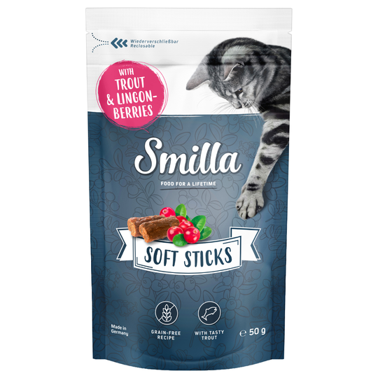 Smilla Soft Sticks Trout & Lingonberry - Saver Pack: 3 x 50g