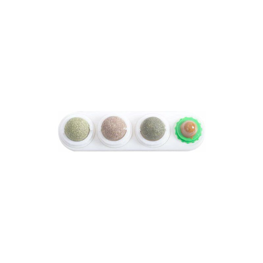 Catnip Toys 4 in 1 Catnip Toys Catnip Edible Balls Natural Rotatable Licking t