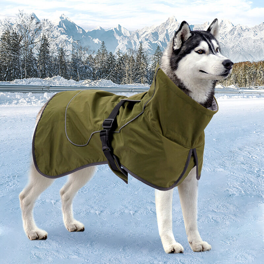 Large dog clothing winter cotton clothing thickened warm reflective waterproof double layer dog pet clothing 63*45cm