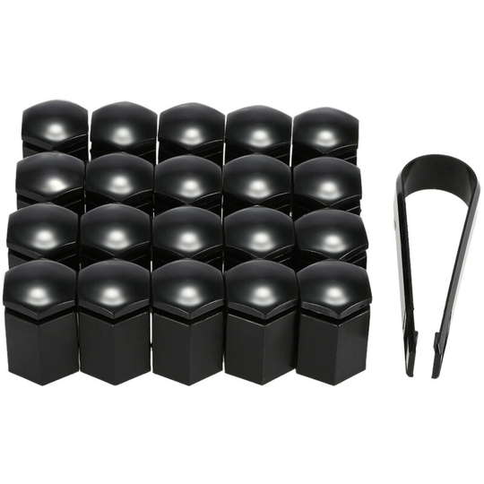 Set of 20Pcs 17mm Car Wheel Nut Bolt Covers Plastic Caps,model:black