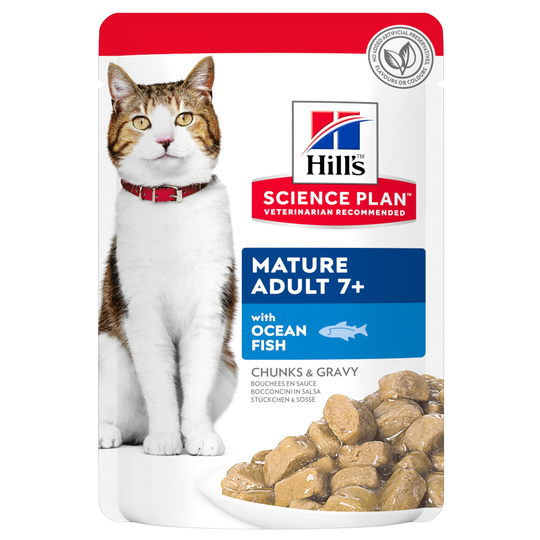 Hill's Science Plan Mature Adult Pouches - Ocean Fish (48 x 85g)