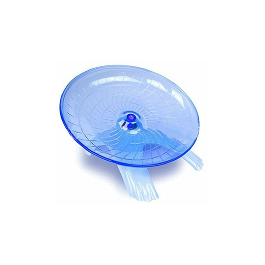 Plastic Small Animal Exercise Wheel - 18cm Non-Slip Hamster Wheel - Quiet Disc for Hamsters, Hedgehogs, Small Animals (Blue)