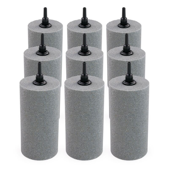Pisces - Pack of 9 Pond Airstones Tall Cylinder 50 x 100mm