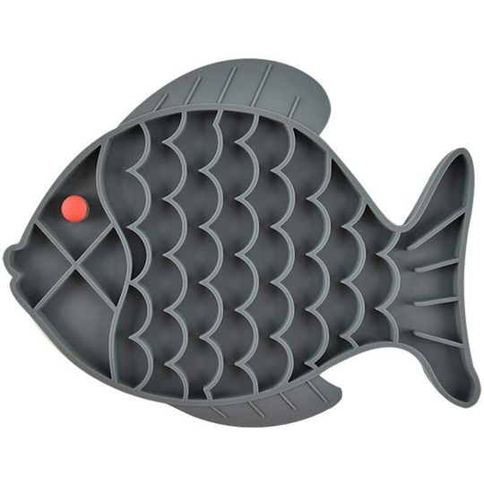 Soekavia - Cat Feeders Slow Feeder Cat Bowl, Fish Shape Silicone Puzzle Feeder Kitten Bowl Fun Interactive Feeder Bowl Preventing Pet Feeder