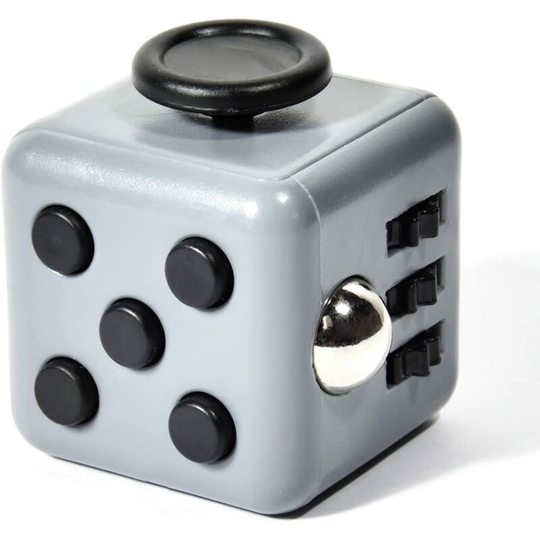 Fidget Cube Anti Stress Child Adult - Fidget Toys Object Anti Stress Anxiety - Decompression Toy with 6 Soothing Modules (grey)