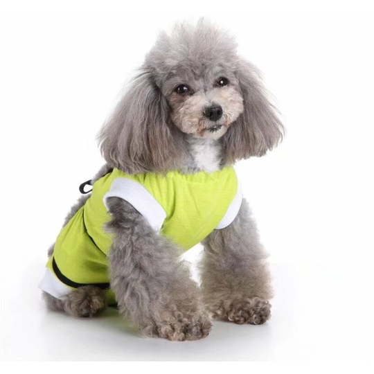 Pet clothes, dog clothes, sterilization clothing, dog rehabilitation clothing, pet-injury protection clothes, pet supplies (green, m)