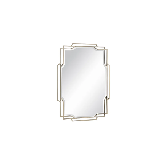 Leeloo Novelty Metal Framed Wall Mounted Accent Mirror in Gold