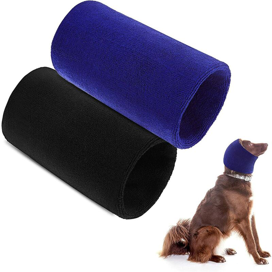 2 Pieces Dog Snood Dog Neck Warmer and Ear Warmer Dog Hoodie Ear Warmer Dog Hat Winter Warm Knitted Dog Snood (20 x 15 cm)