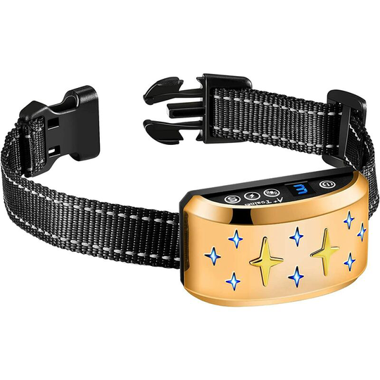 Betterlifegb - Dog Anti Bark Collar - Rechargeable Collar with 7 Levels, 3 Modes Beep/Vibration/Automatic Electric Shock, 18-58CM Adjustable Strap