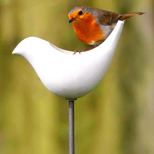 Ceramic Garden Peanut & Seed Bird Feeder - Small