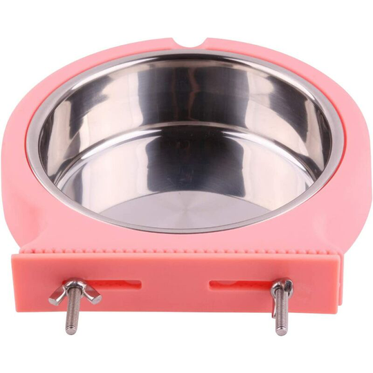 Dog Bowl Cat Bowls Stainless Steel Hanging Pet Bowl Cage Rabbit Feeder For Ferret Rodent