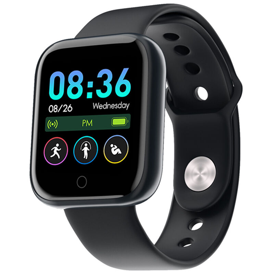 Y68 1.44in Intelligent Watches Heart Rate Monitoring Watch Sports Watches Wristband Waterproof Smartwatch, Black - Black