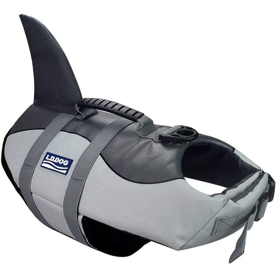 Soekavia - Dog Life Jacket Dinosaur Shark Dog Life Jacket Dog Buoyancy Assistance Dog Life Jacket Dog Swimming Vest Adjustable Dog Life Jacket Shrimp