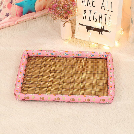 Dog Bed I Scratch and Tear Resistant Dog Basket I Water Repellent Pet Basket I Cat Bed with Plenty of Space (M (44 x 54 cm), Pink)