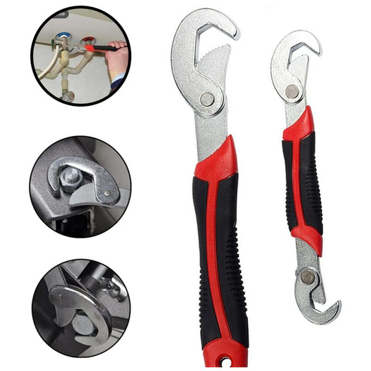 10 22mm Universal Manual Adjustable Wrench Set of 2pcs Multifunction Quick Fit Tube Bolt Nut Wrench