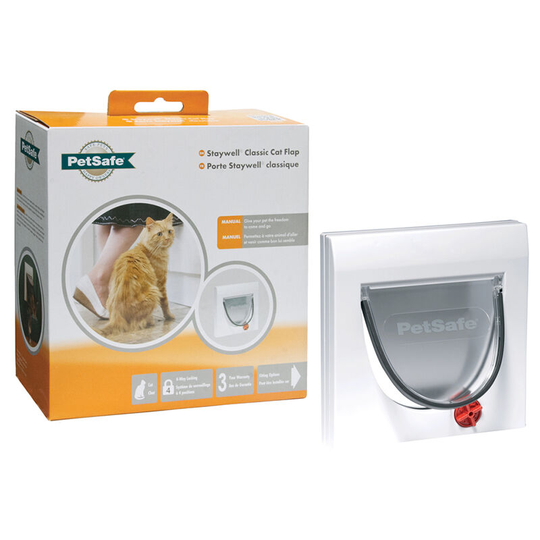 Staywell Cat Flap + Tunnel 4 Way White 917EF - Petsafe
