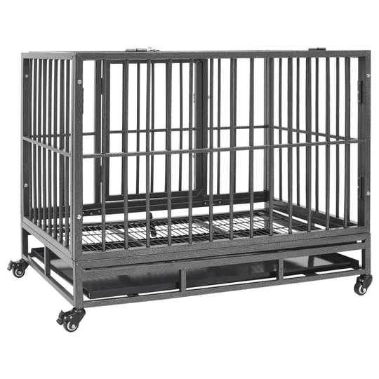 Archie & Oscar Dog Cage With Wheels Steel 92X62x76 Cm