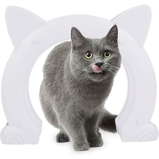 Bearsu - Cat Flap, Upkey Cat Flap, 2 Way Large Dog Cat Flap,ABS Plastic Cat Flap, Cat Flap for Hollow Core pvc Interior Door or Solid Interior Door
